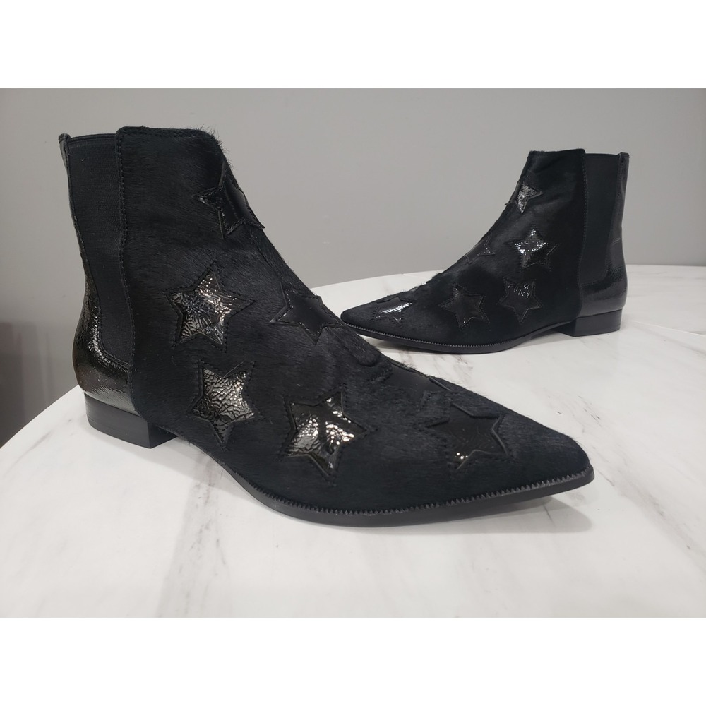 SIZE 10 / EURO 40 ASH BLISS Chelsea Ankle Boot Cow Hair Leather STARS Western